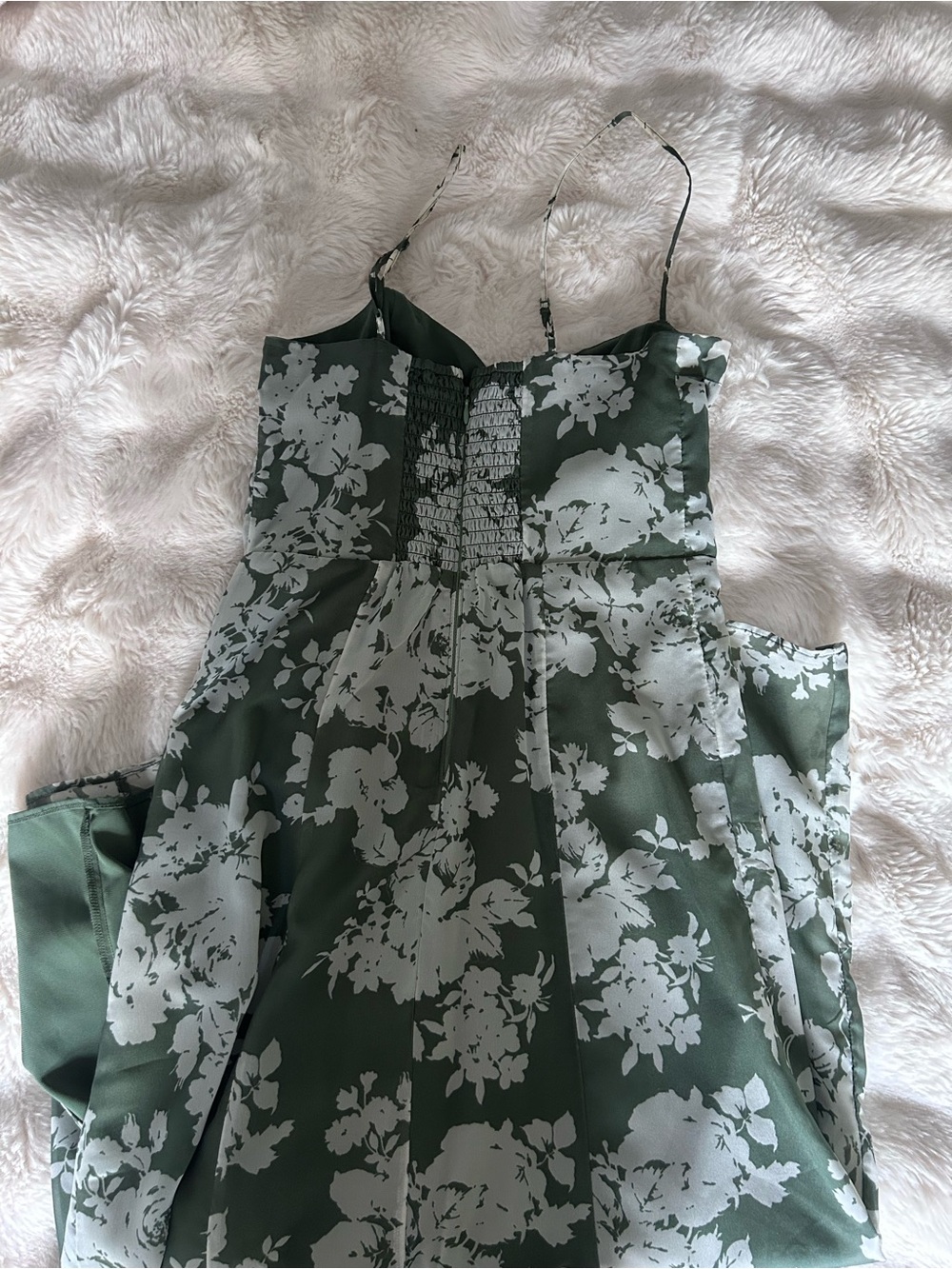 Abercrombie & Fitch Olive Green Floral Slip Dress